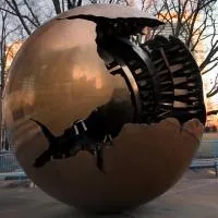 Шар пустотелый медь (198301) монтаж - сфера арт-объект ø 1000 мм. пустотелая  в Валуйках