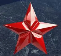 Красная звезда на граните в Валуйках (518429)