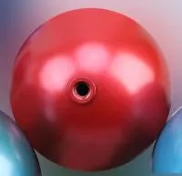 Ёлочный шар красный (518840) ∅ 500 мм. Валуйки