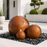 Шары 3 шт. фонтан Corten от (518907) ∅ 0,35 до 1 м. Валуйки