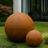 Кортен 2 шара - композиция (518935) ∅ 0,75 и 1,5 м. Валуйки 