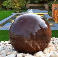 Сфера КОРТЕН - ШАР ФОНТАН 3D (518902) ∅ 850 мм. Валуйки
